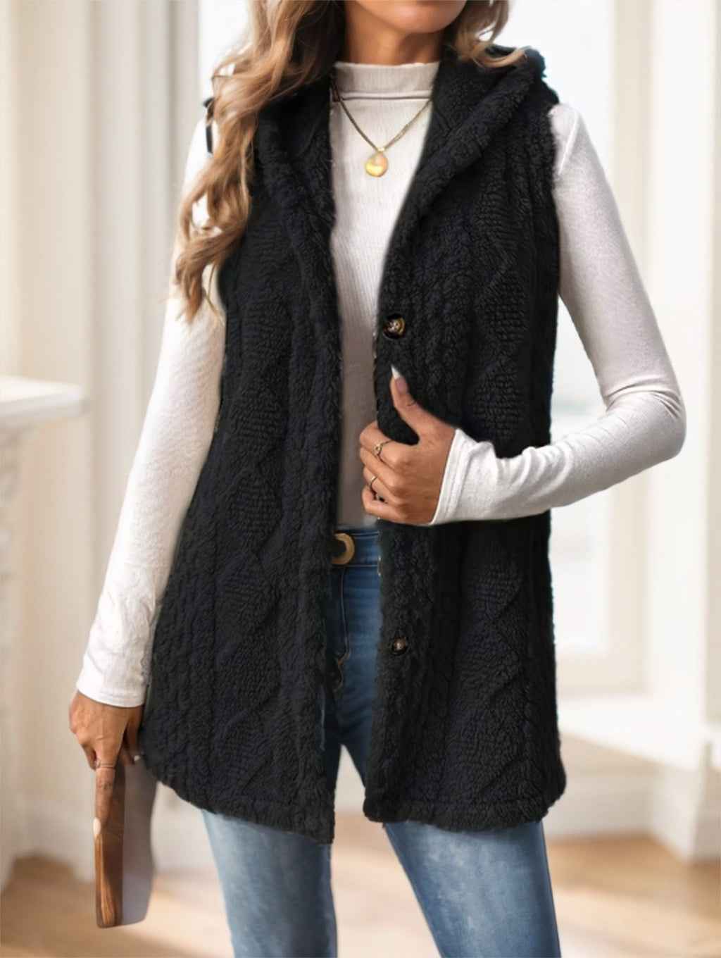 Women's Cable Knit Sweater Vest