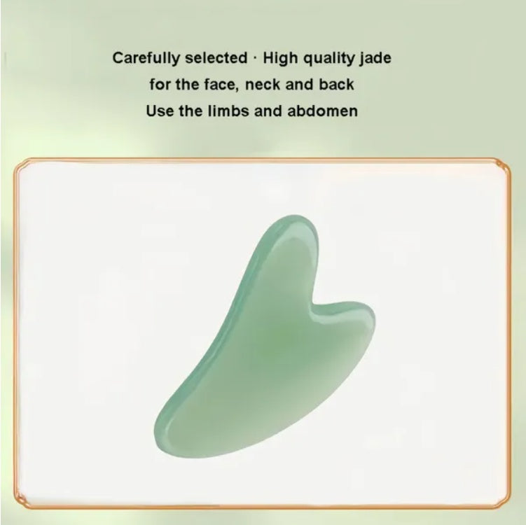 Gua sha facial tool and face roller set 2 piece green - image 2