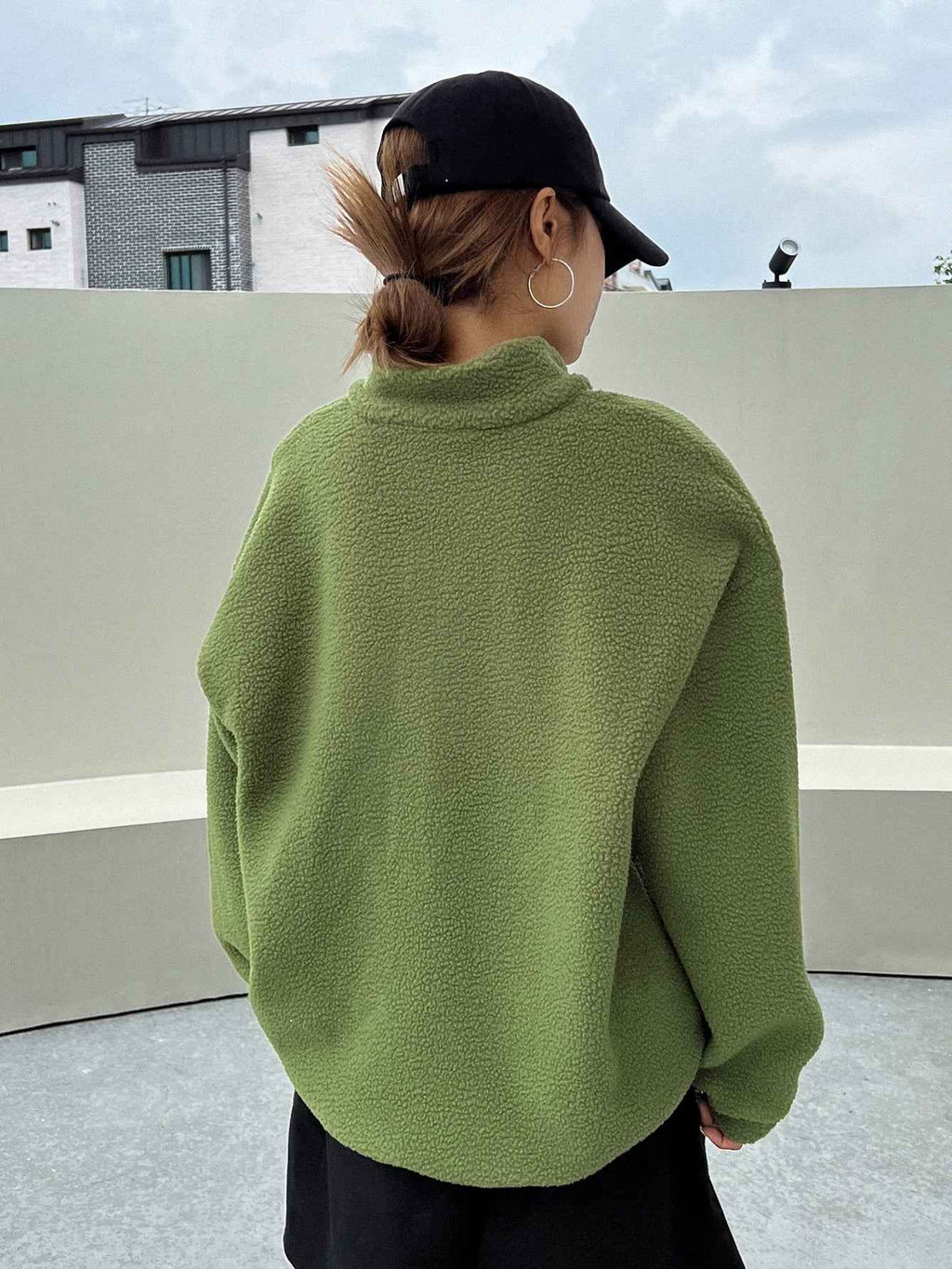 Women's Half Zip Fleece Sweatshirt