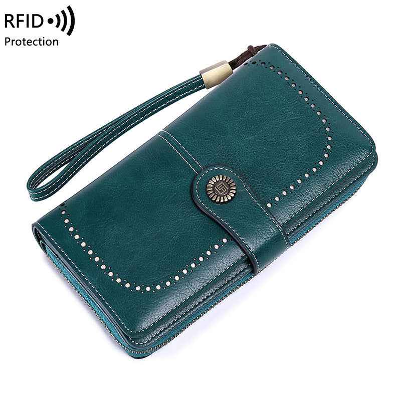 Women's RFID Zipper Wallet