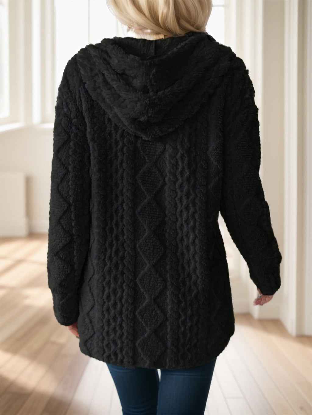 Women's Hooded Knit Cardigan