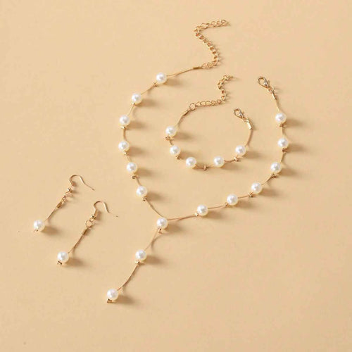 Faux Pearl Jewelry Set
