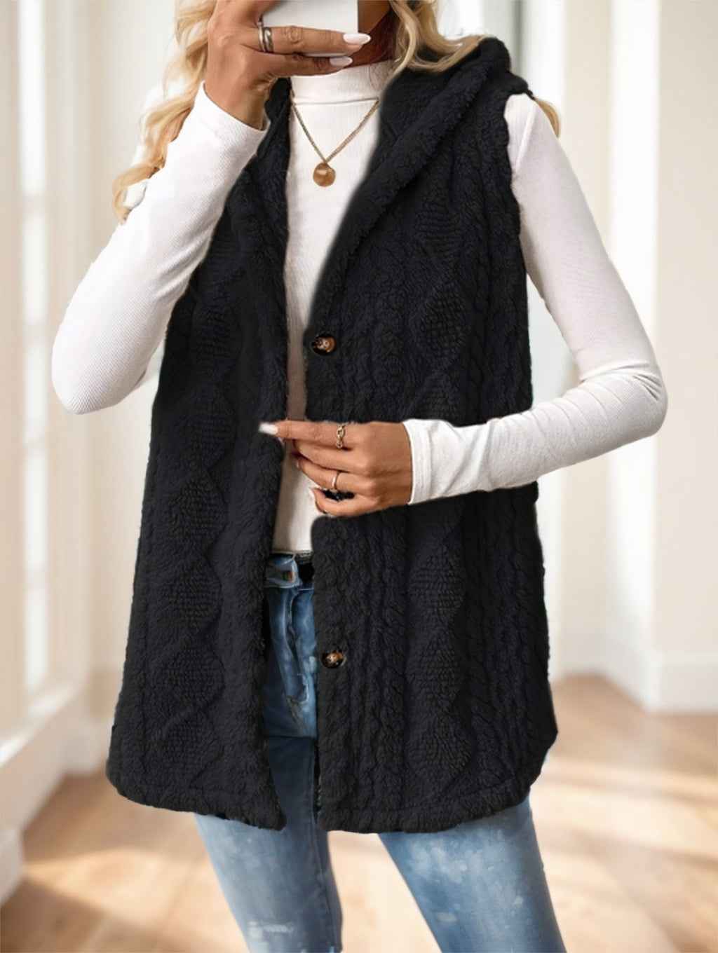 Women's Cable Knit Sweater Vest