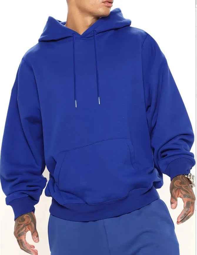 MoveX Men's Solid Oversized Pullover Hoodie