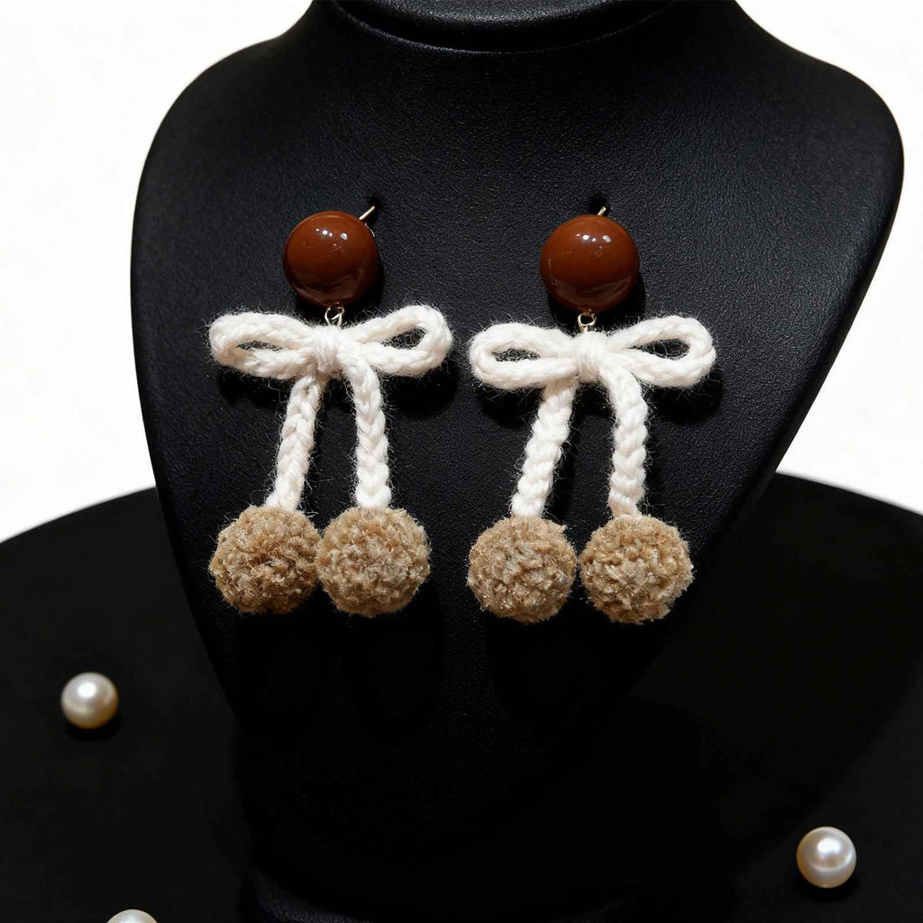 Bow Pearl Drop Earrings
