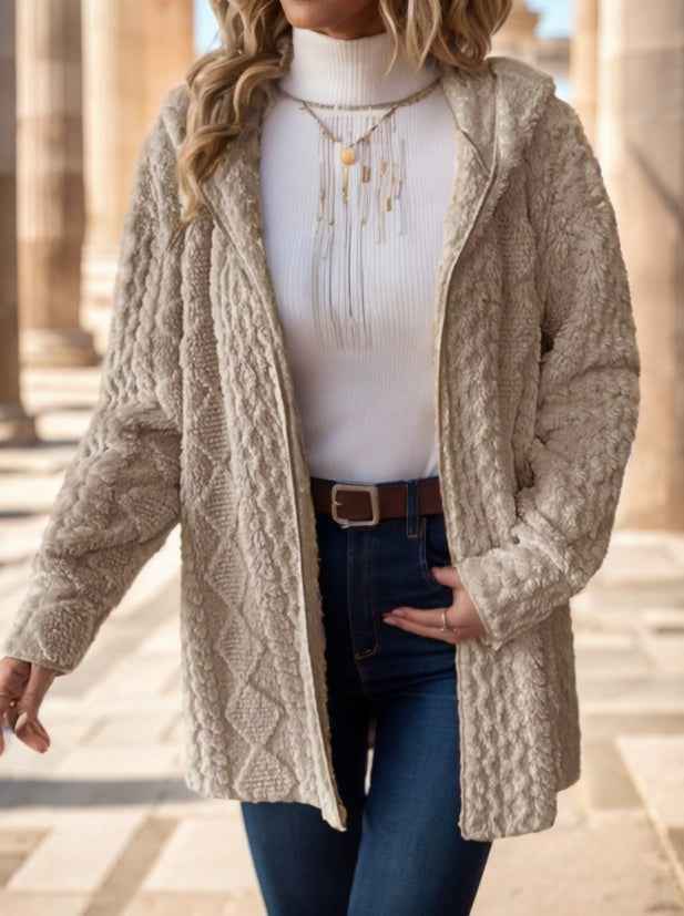 Women's Hooded Knit Cardigan