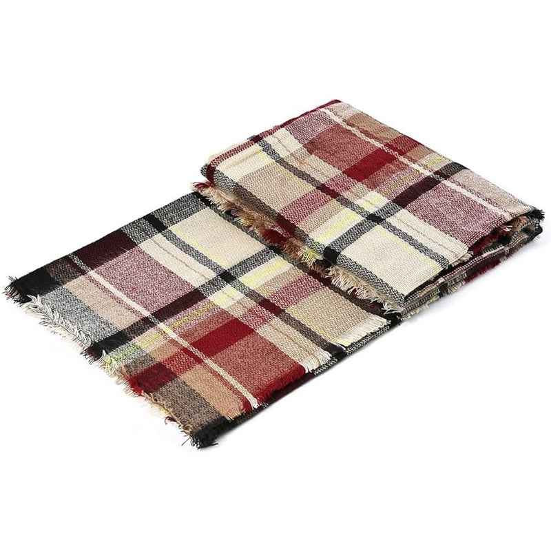 Women's Plaid Blanket Scarf