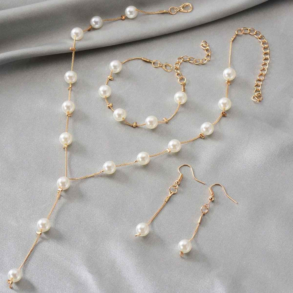 Faux Pearl Jewelry Set