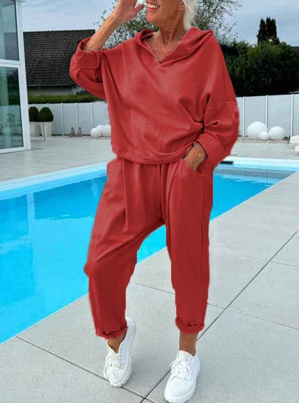 MoveX Women's 2 Piece Hoodie and Pants Set Casual Lounge Tracksuit
