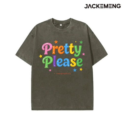 MoveX "Pretty Please" Rainbow Star Oversized Tee