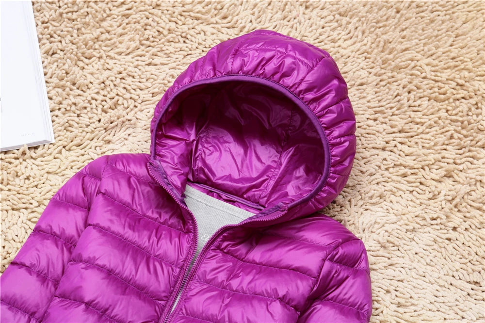 MoveX Women's Lightweight Packable Hooded Puffer Jacket