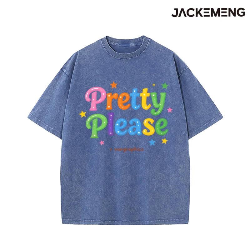 MoveX "Pretty Please" Rainbow Star Oversized Tee