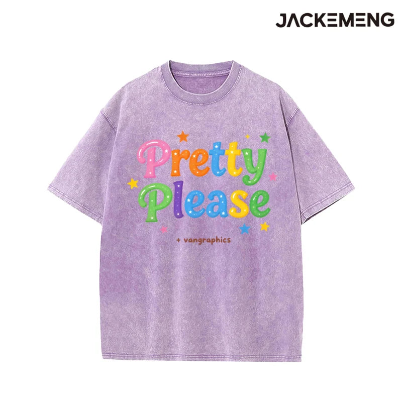 MoveX "Pretty Please" Rainbow Star Oversized Tee