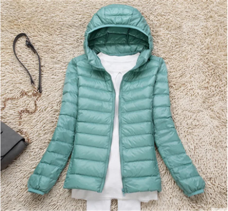 MoveX Women's Lightweight Packable Hooded Puffer Jacket