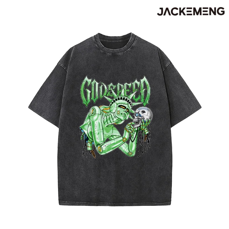 MoveX Godspeed Robot Washed Oversized Tee