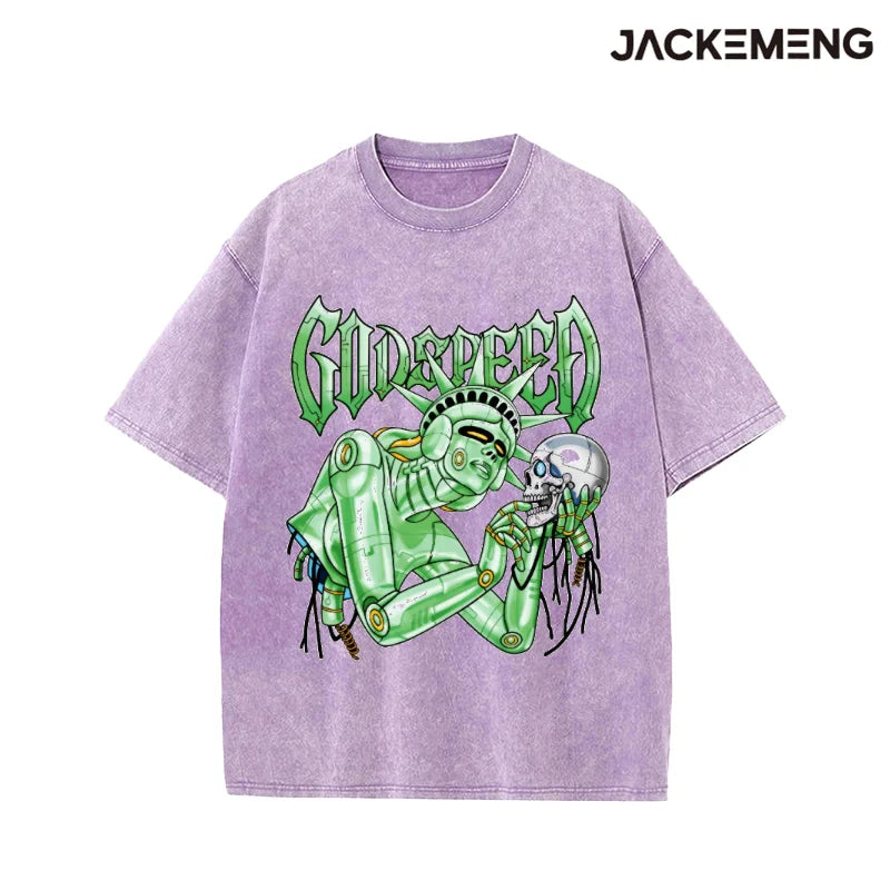 MoveX Godspeed Robot Washed Oversized Tee