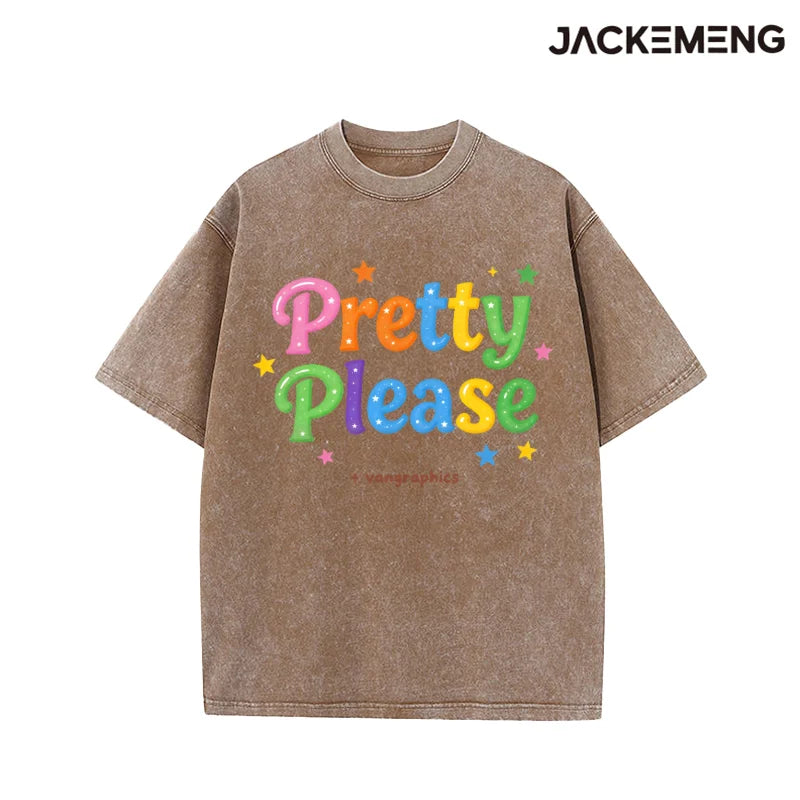 MoveX "Pretty Please" Rainbow Star Oversized Tee