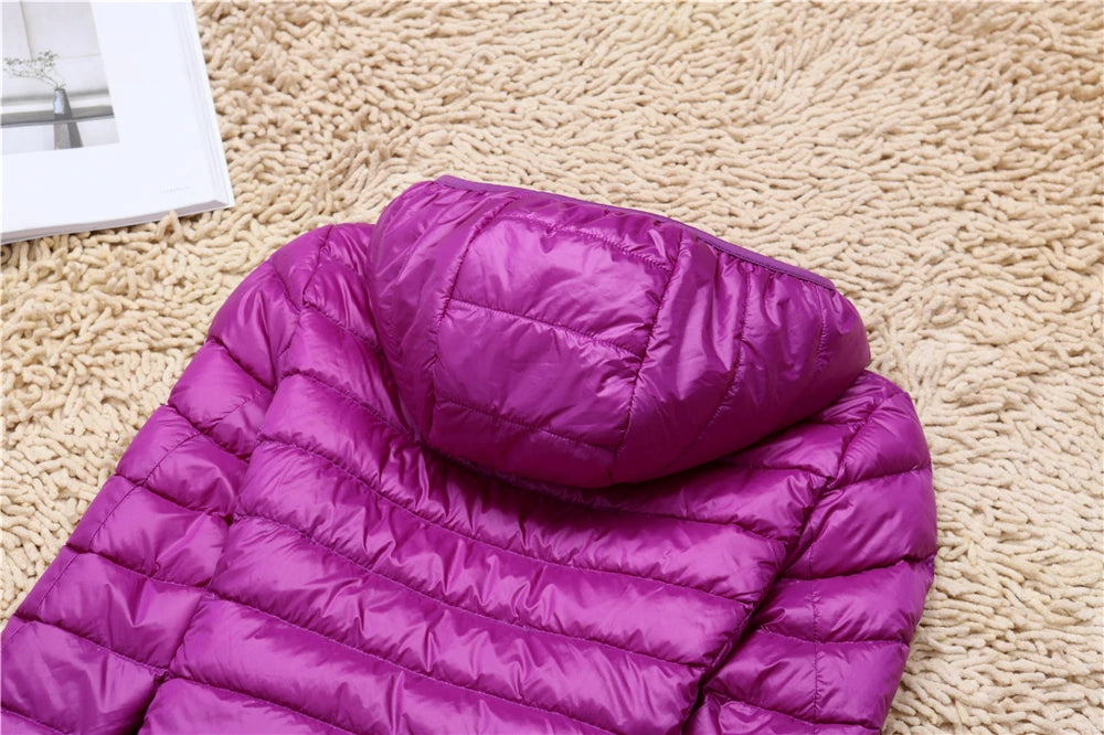 MoveX Women's Lightweight Packable Hooded Puffer Jacket