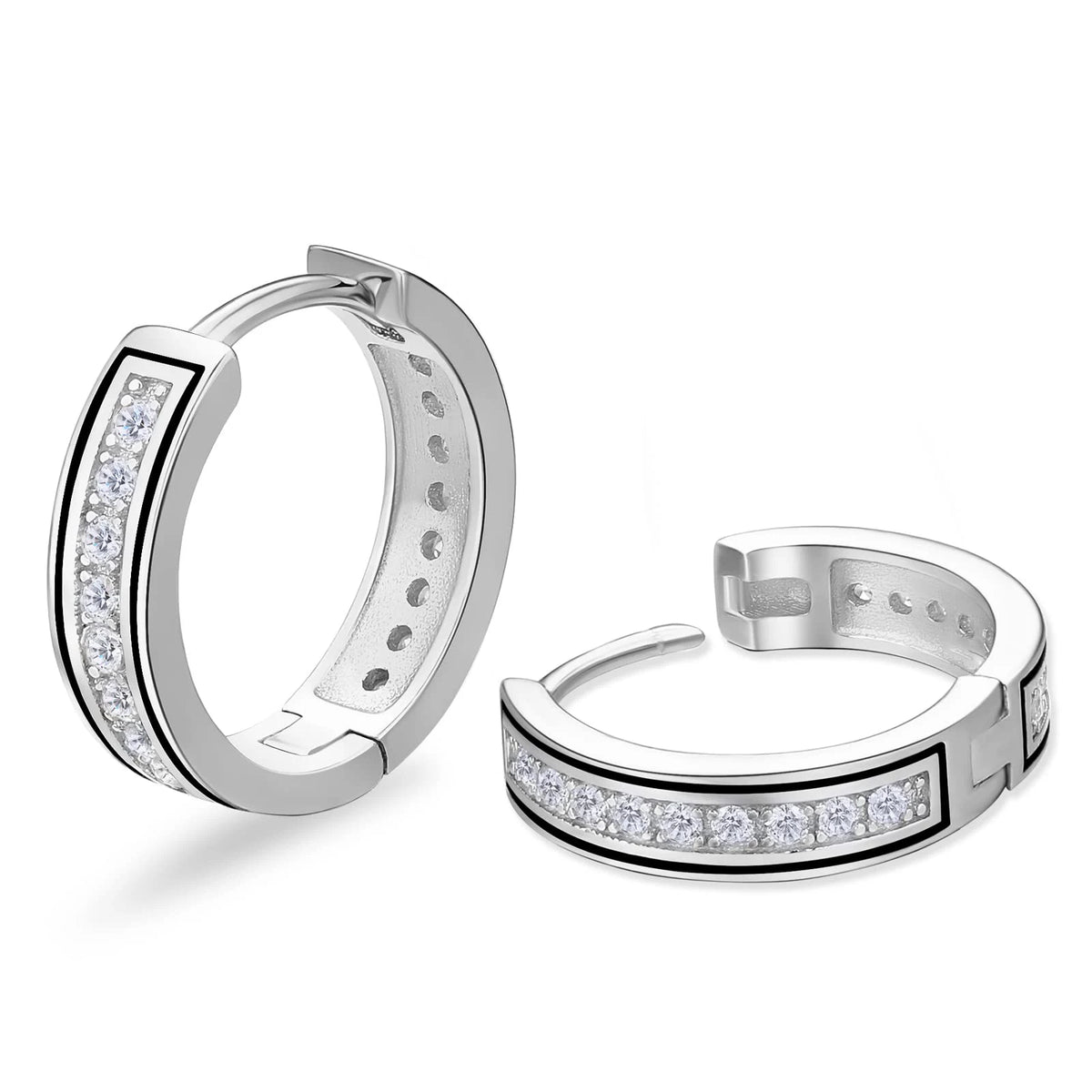 MoveX Iced Out CZ Stud Earrings – 925 Sterling Silver