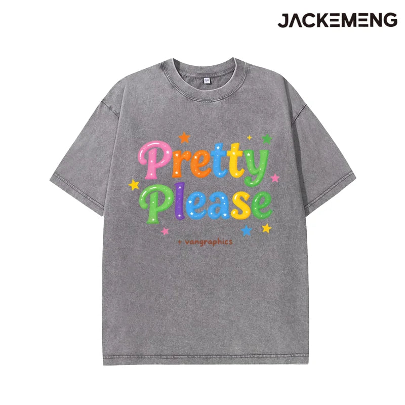 MoveX "Pretty Please" Rainbow Star Oversized Tee