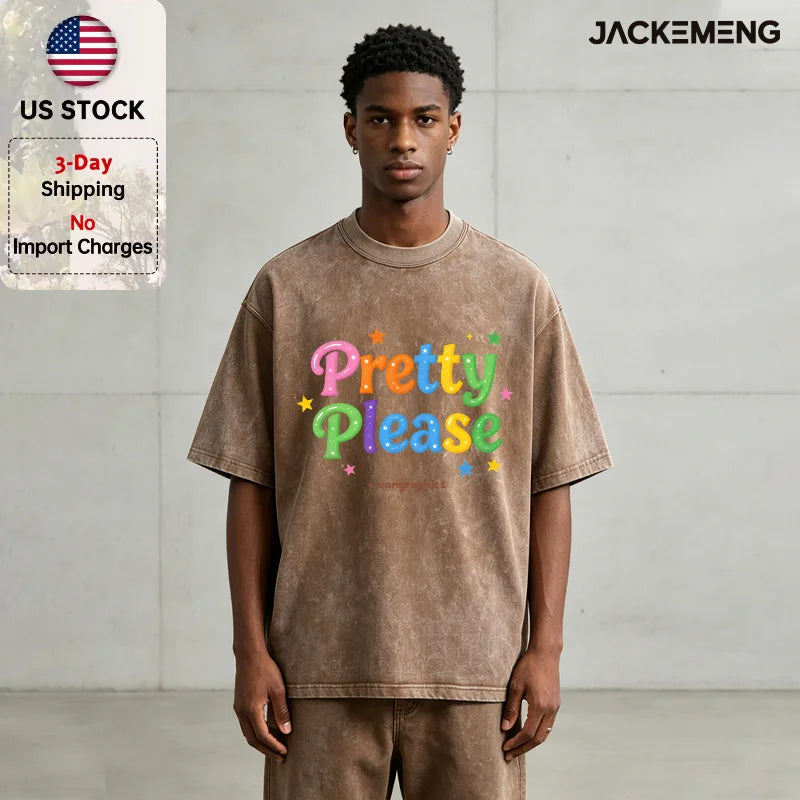 MoveX "Pretty Please" Rainbow Star Oversized Tee