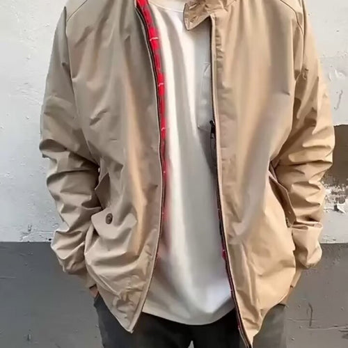 MoveX American Retro Stand-Collar Windproof Jacket