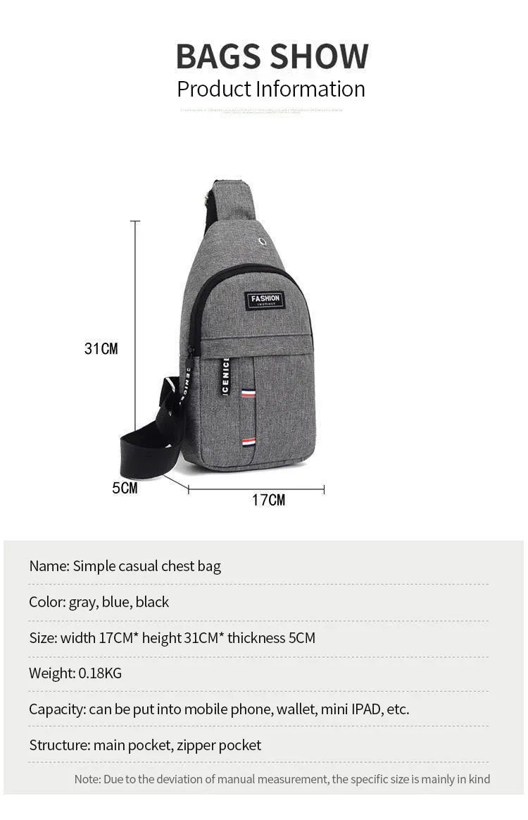 Waterproof Crossbody Sling Bag – Large Capacity