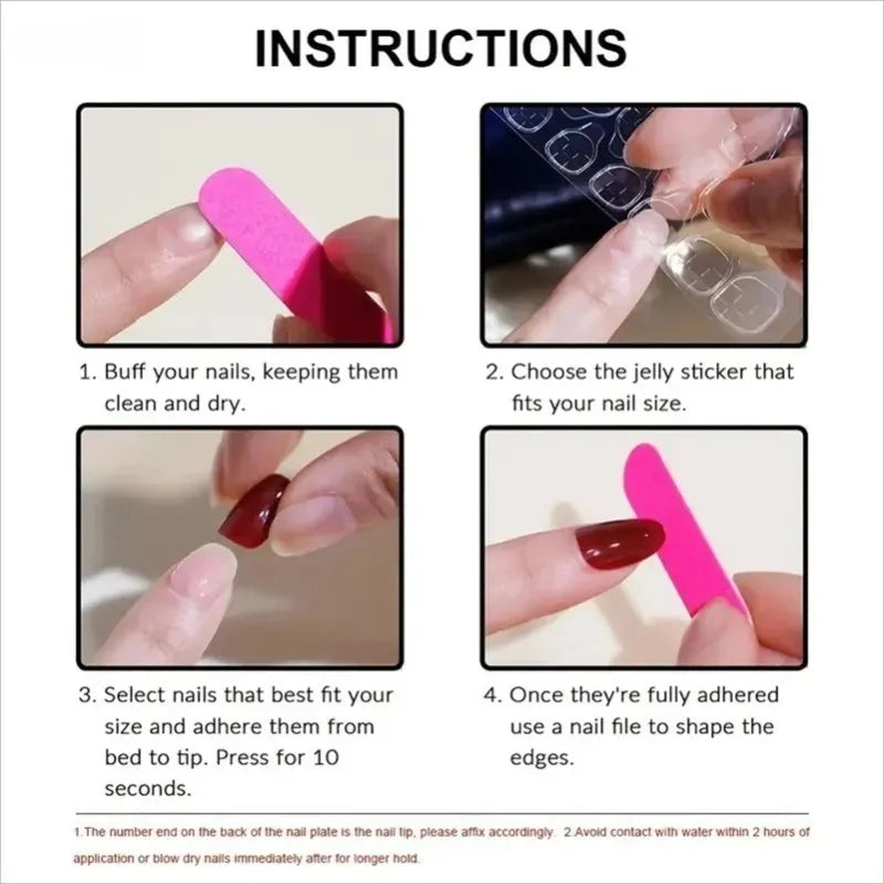 Y2K Black Lace Press-On Nails – 24 Pcs Medium Square with 3D Silver Bows