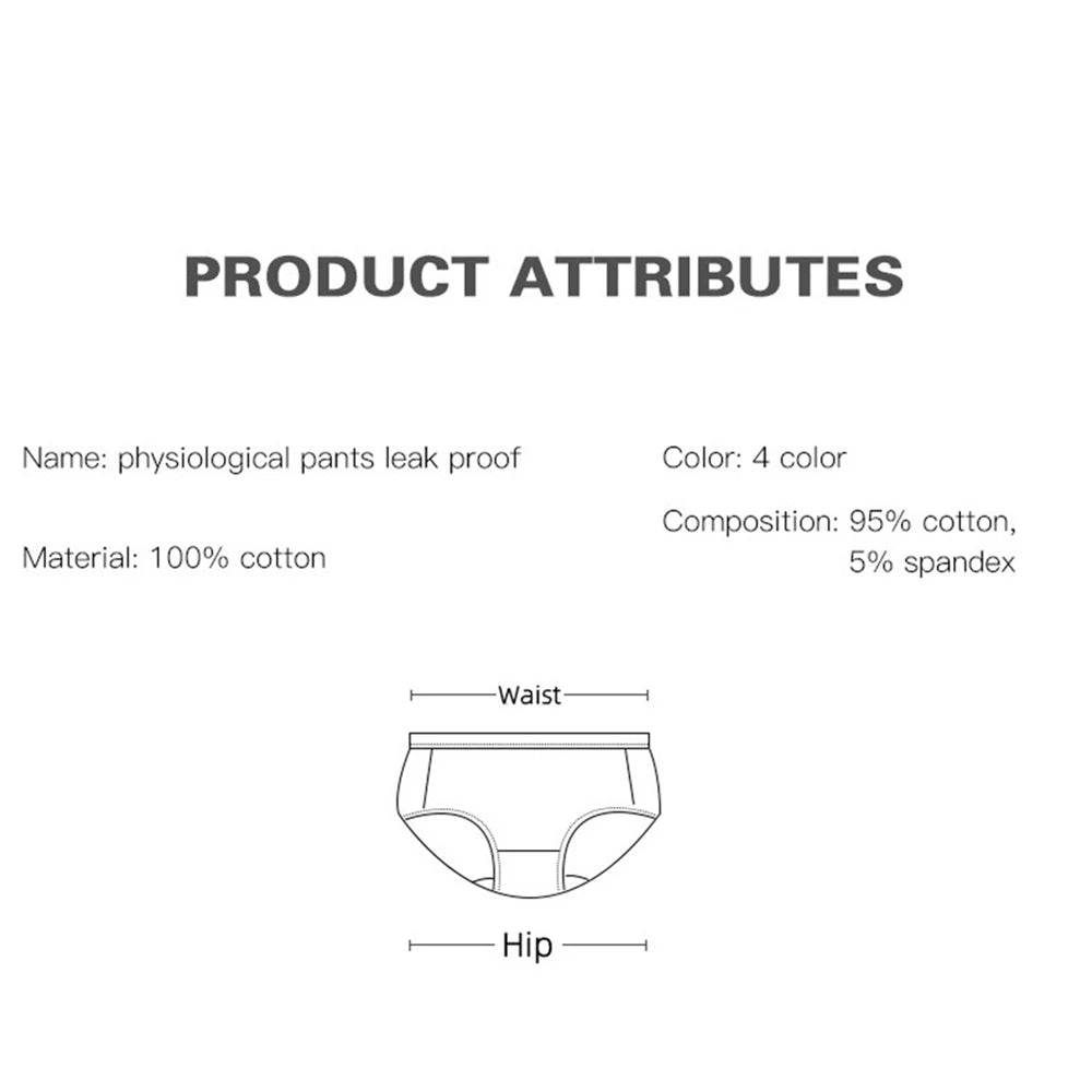 MoveX Women's Leak-Proof Cotton Period Underwear