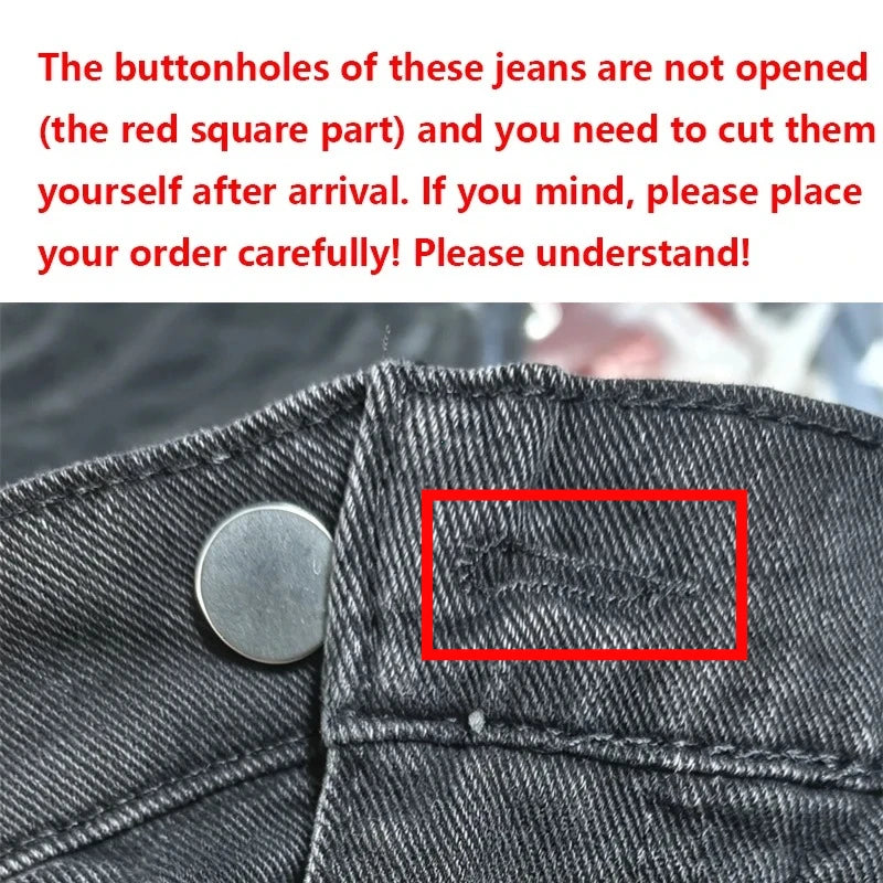 MoveX Star Embroidered Baggy Jeans