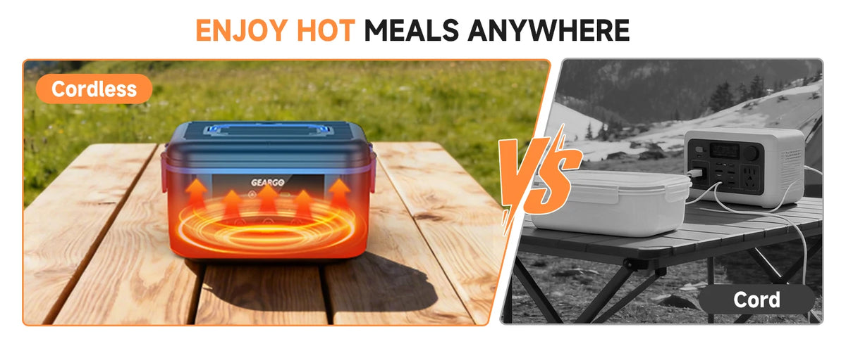 Cordless Self-Heating Electric Lunch Box – 1.4L, Rechargeable