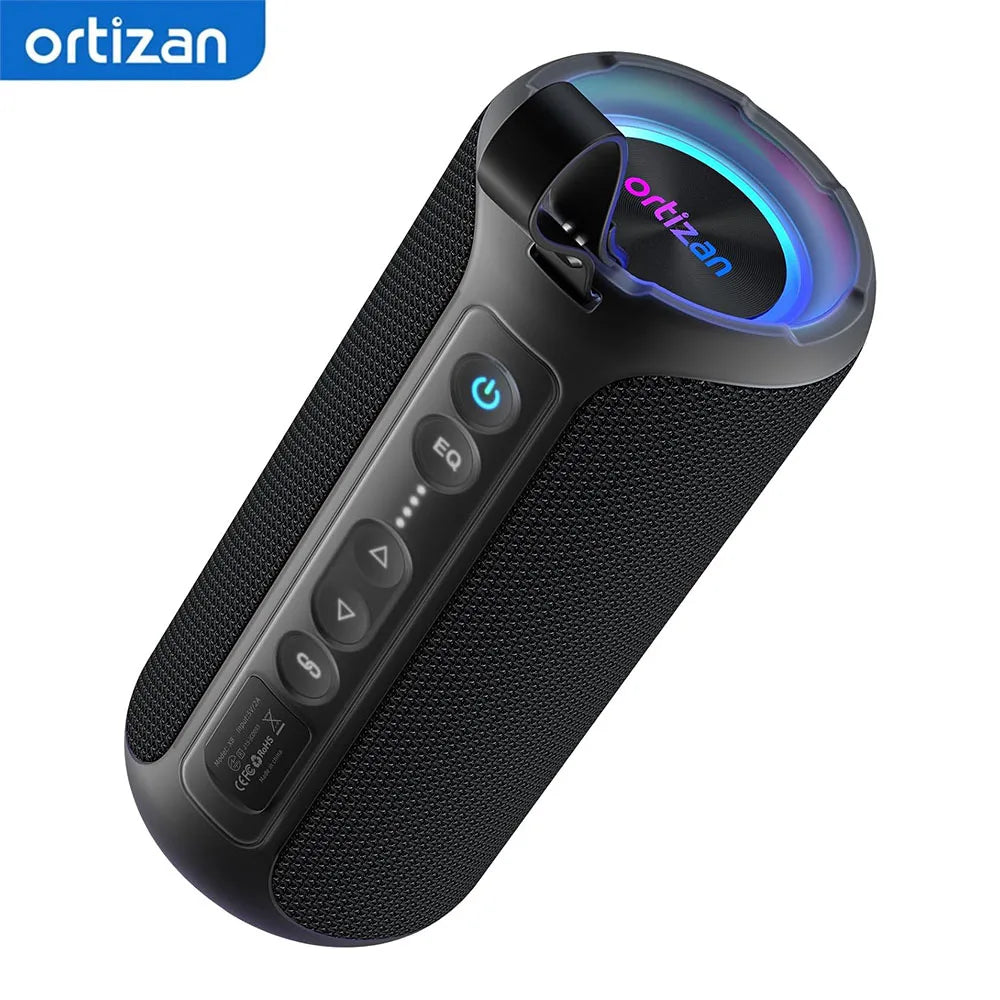 Ortizan 40W Portable Bluetooth Speaker – IPX7 Waterproof, RGB Lights