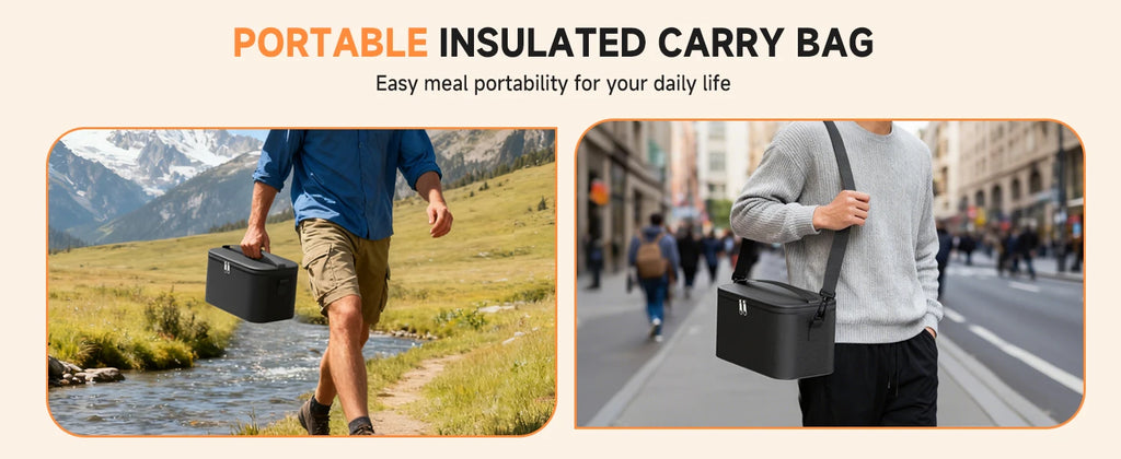 Cordless Self-Heating Electric Lunch Box – 1.4L, Rechargeable