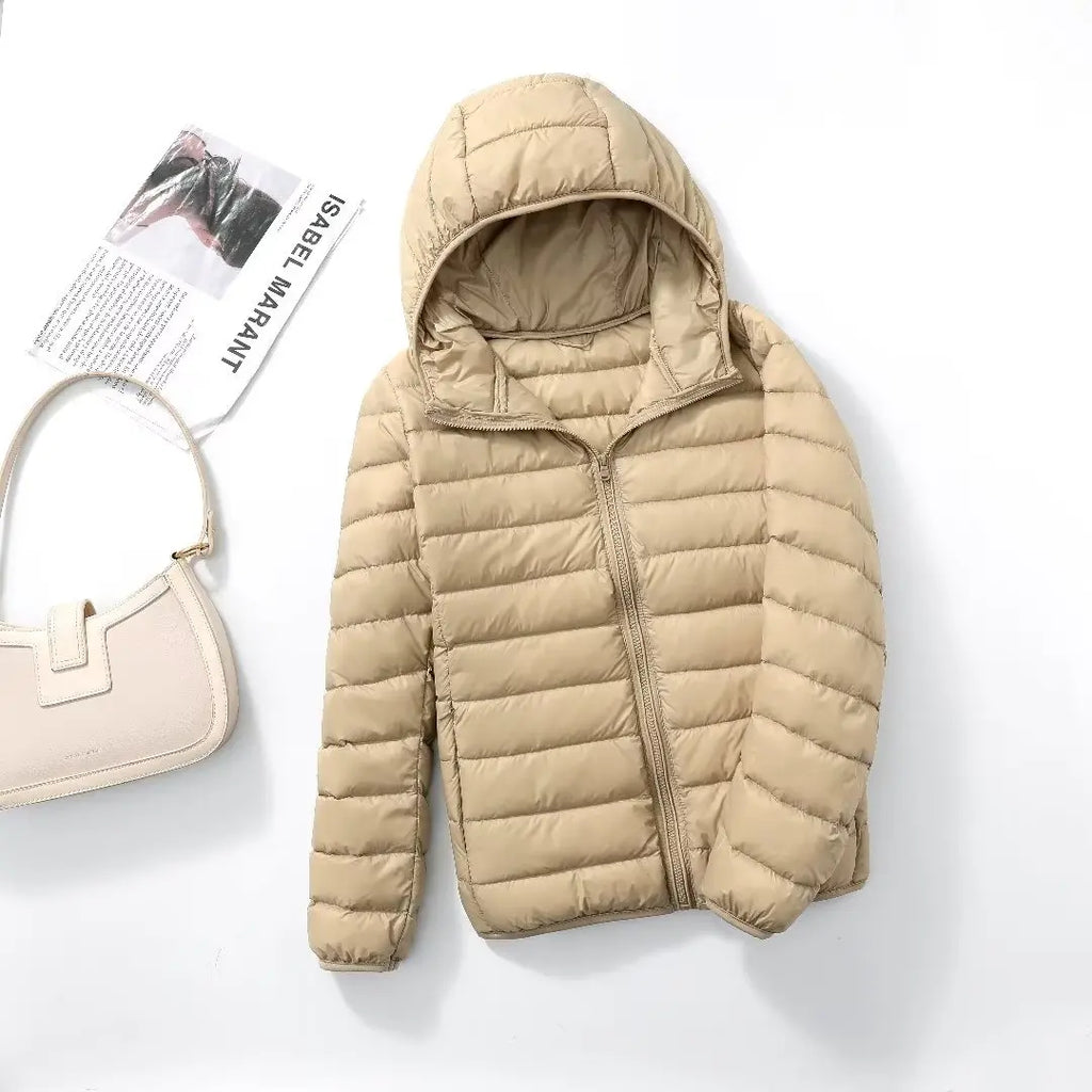 MoveX Women's Lightweight Packable Hooded Puffer Jacket