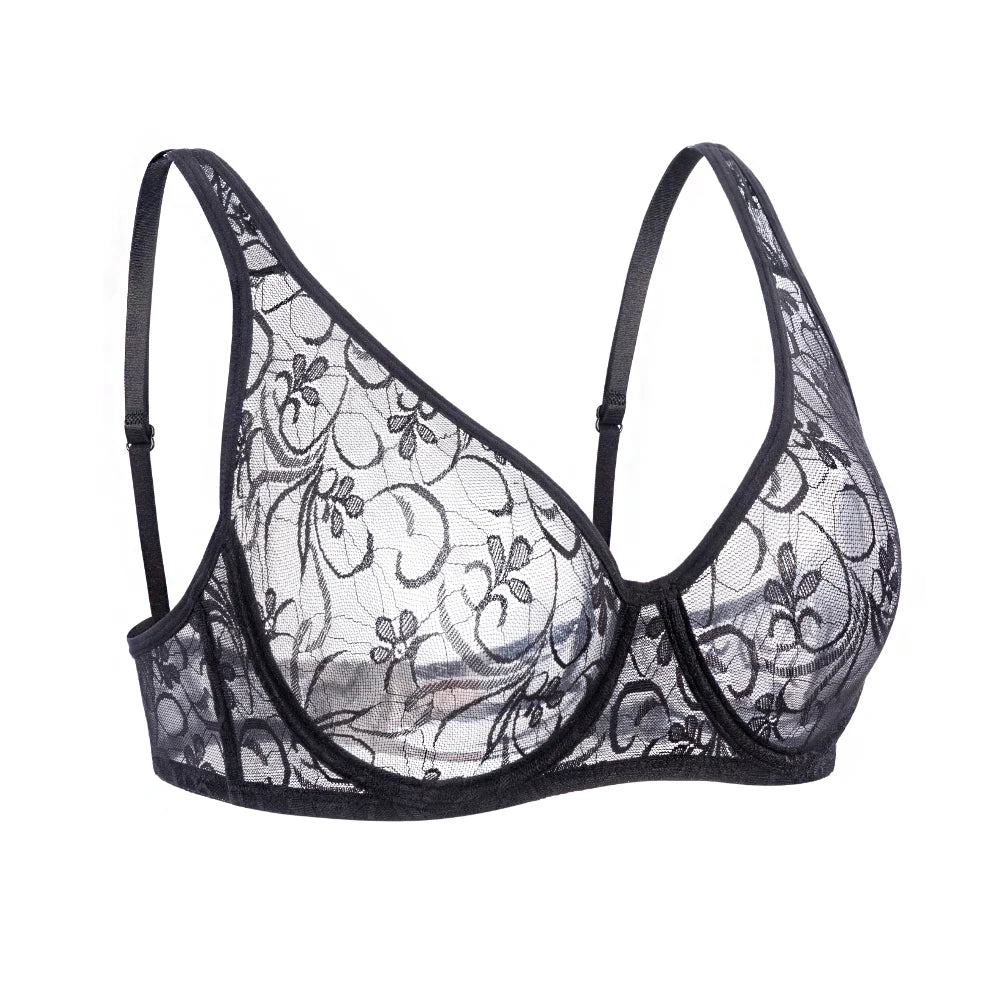 MoveX Women's Lace Embroidered Underwire Bra