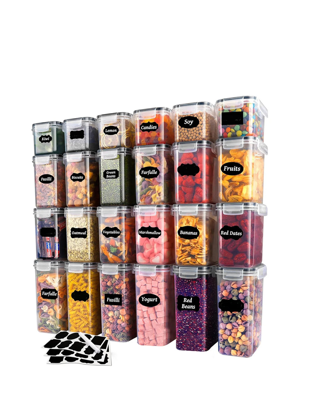 Airtight Food Storage Containers with Lids – 24/48 Pc Set