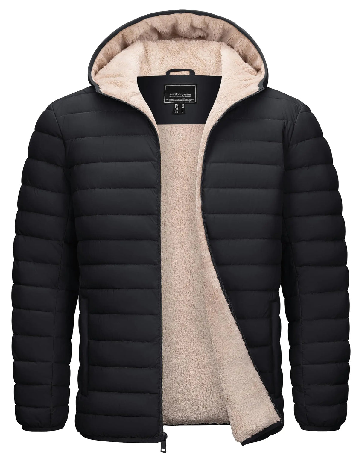 MoveX Sherpa-Lined Hooded Puffer Jacket