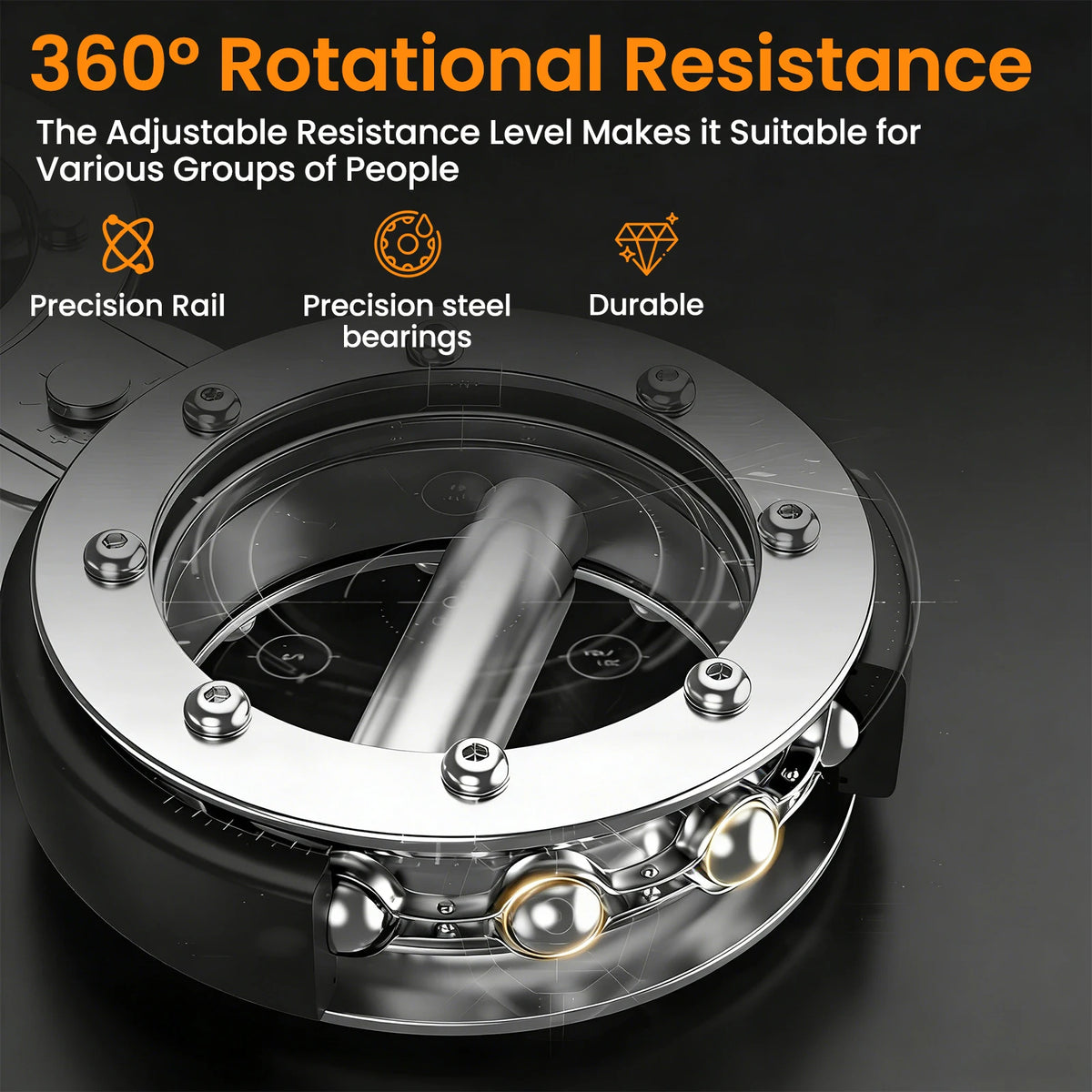 Adjustable Rotator Grip Strength & Forearm Trainer (8–15 lb)