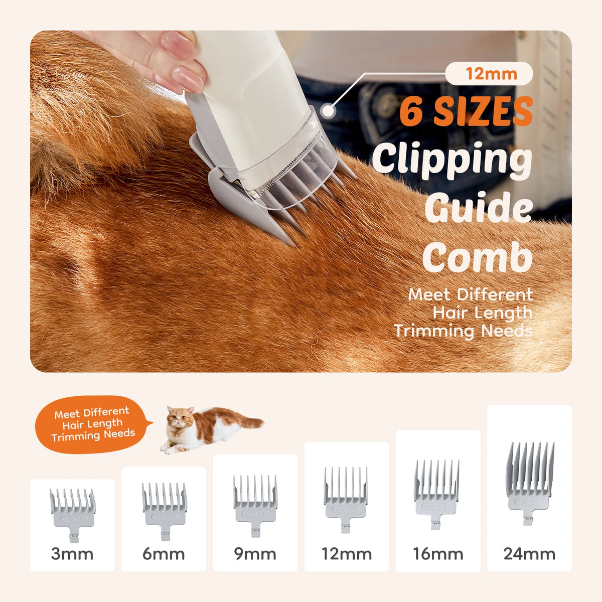 Professional Pet Grooming Vacuum Kit – 2.5L, 5 Tools, Low-Noise Clippers