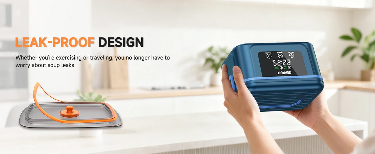 Cordless Self-Heating Electric Lunch Box – 1.4L, Rechargeable