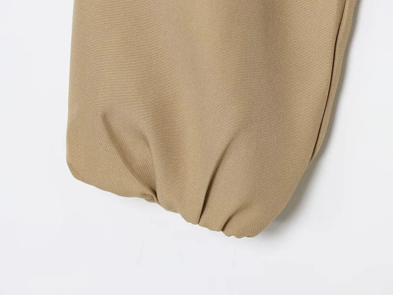 MoveX Women's Cropped Puffer Bomber Jacket