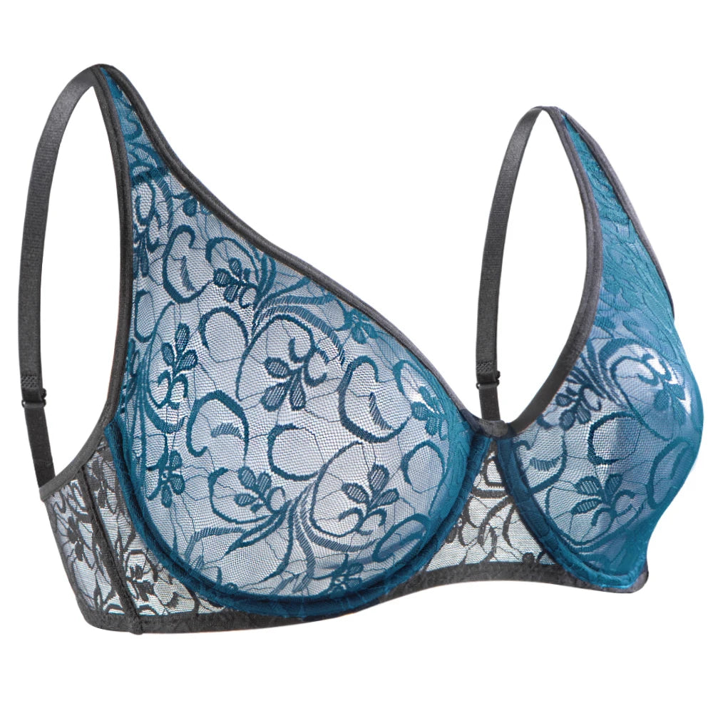 MoveX Women's Lace Embroidered Underwire Bra