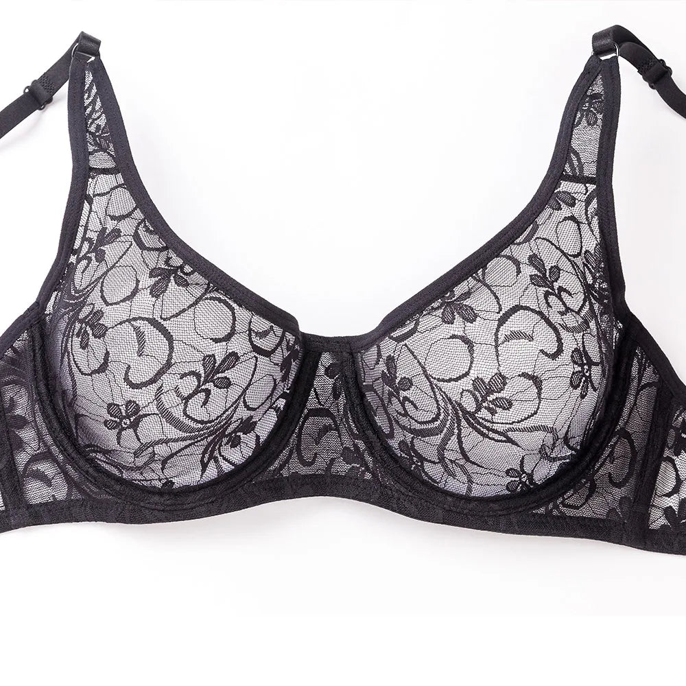 MoveX Women's Lace Embroidered Underwire Bra
