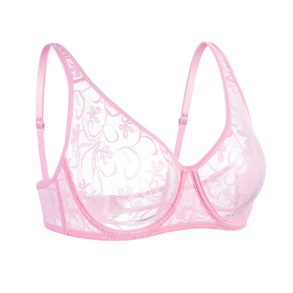 MoveX Women's Lace Embroidered Underwire Bra