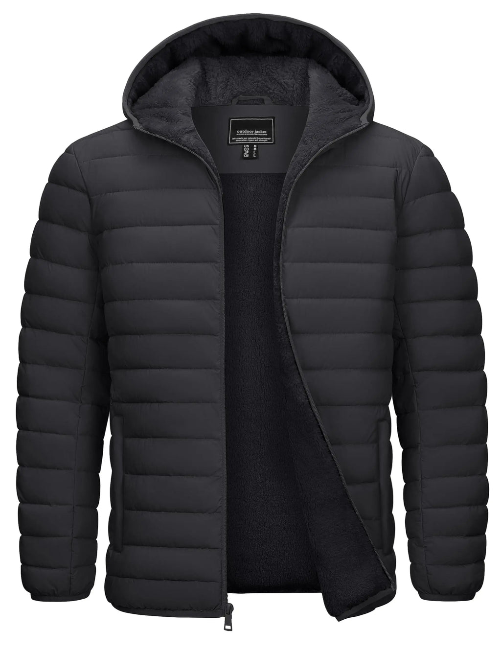 MoveX Sherpa-Lined Hooded Puffer Jacket