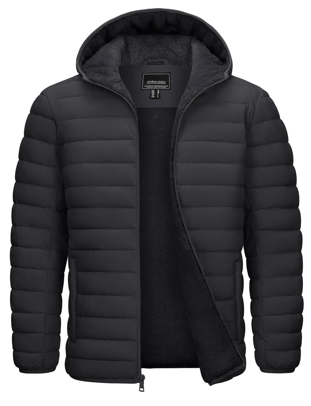 MoveX Sherpa-Lined Hooded Puffer Jacket