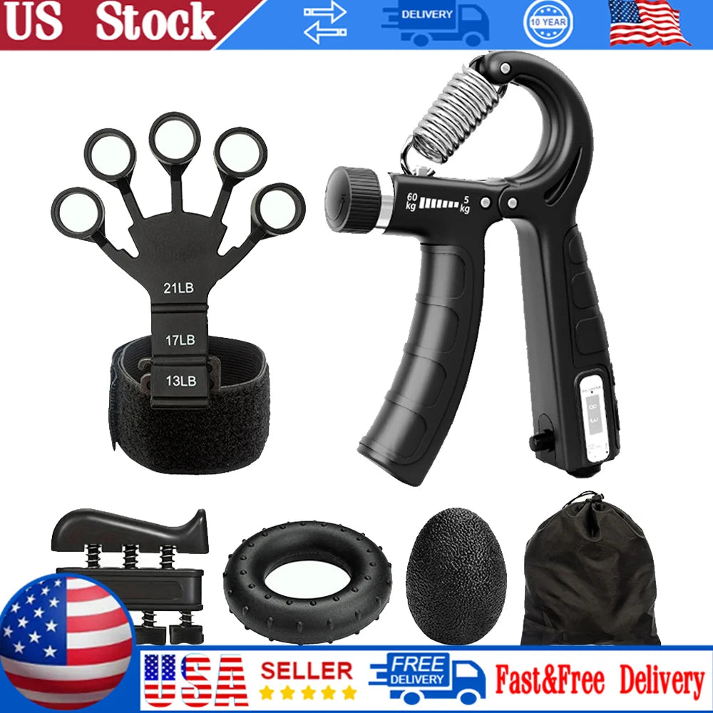Counting Grip Strength Trainer Set with Finger Exerciser