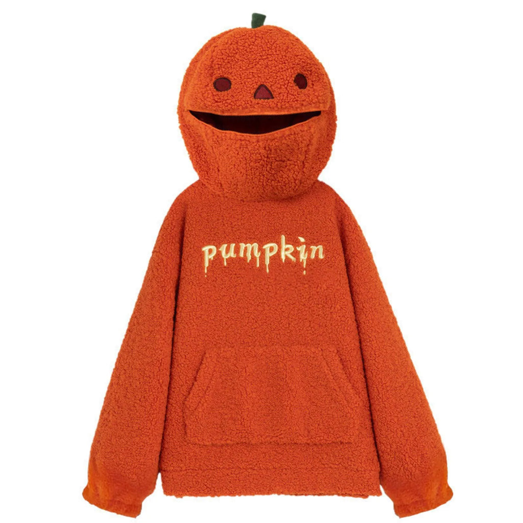 MoveX Women's Halloween Pumpkin Fleece Hoodie