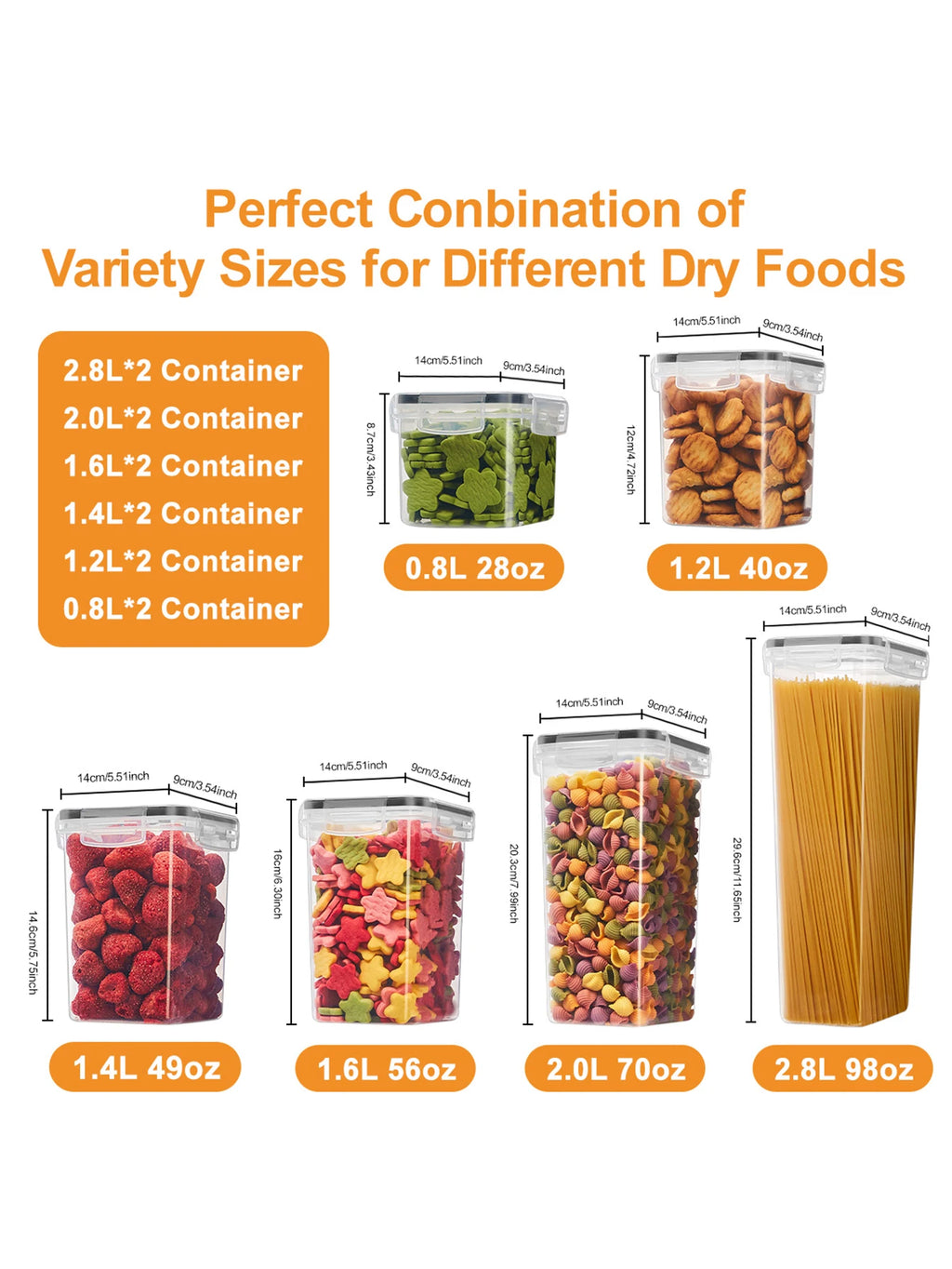 Airtight Food Storage Containers with Lids – 24/48 Pc Set