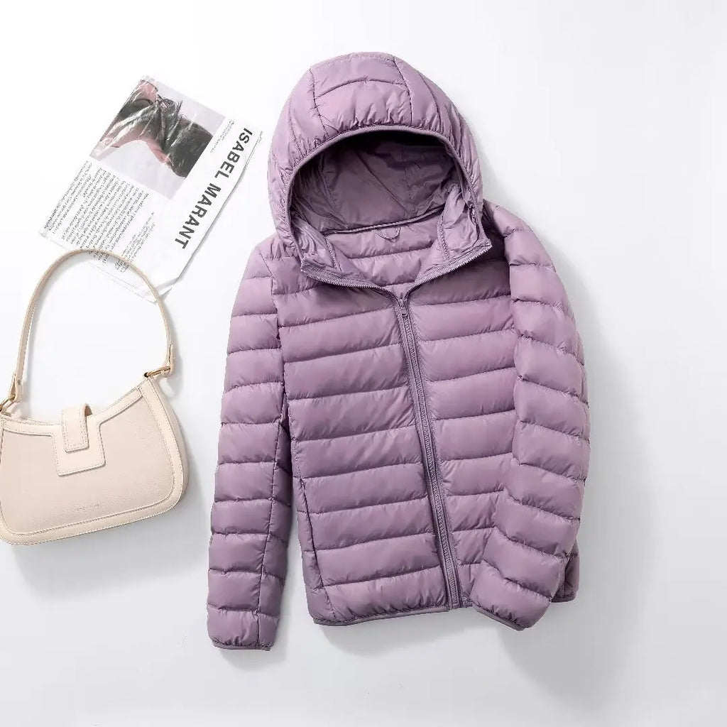 MoveX Women's Lightweight Packable Hooded Puffer Jacket